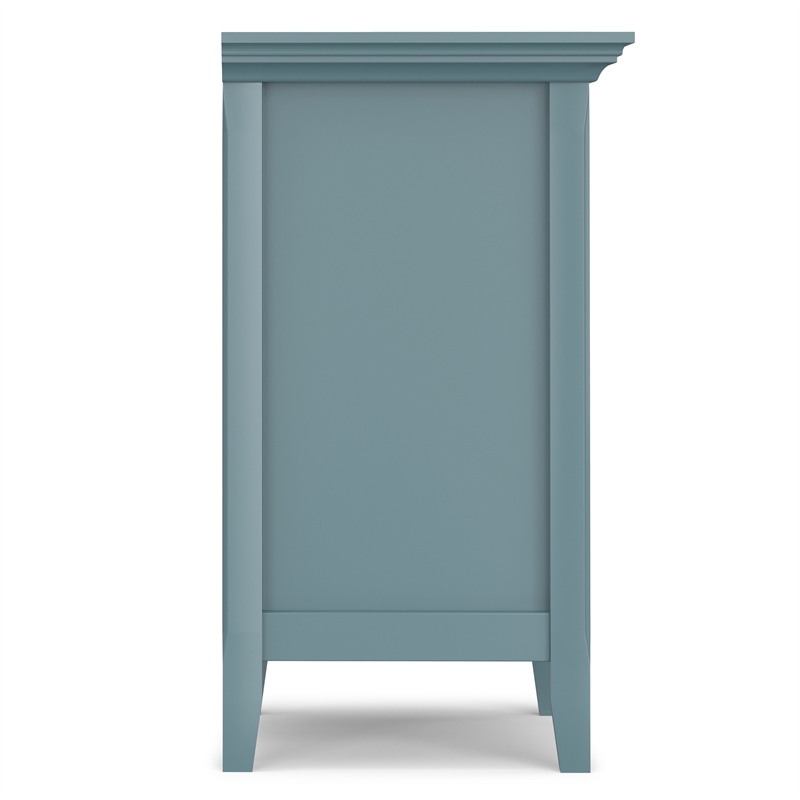Amherst 24 inch Wide Solid Wood Transitional Bedside Table in French Blue