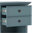 Amherst 24 inch Wide Solid Wood Transitional Bedside Table in French Blue