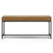 Banting Solid Wood Industrial 72 inch Wide Desk with 30 inch Wide Bookcase in Medium Saddle Brown (Set of 2)