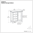 Amherst 37 inch Wide Solid Wood Transitional Medium Storage Cabinet in White