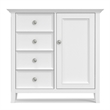 Amherst 37 inch Wide Solid Wood Transitional Medium Storage Cabinet in White