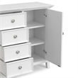 Amherst 37 inch Wide Solid Wood Transitional Medium Storage Cabinet in White