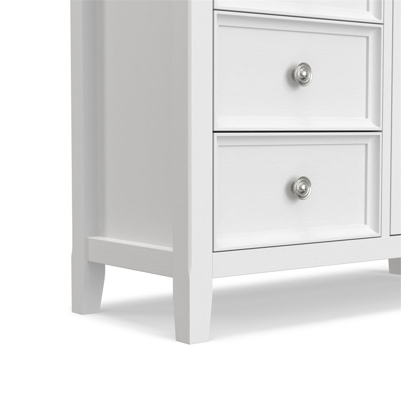 Amherst 37 inch Wide Solid Wood Transitional Medium Storage Cabinet in White