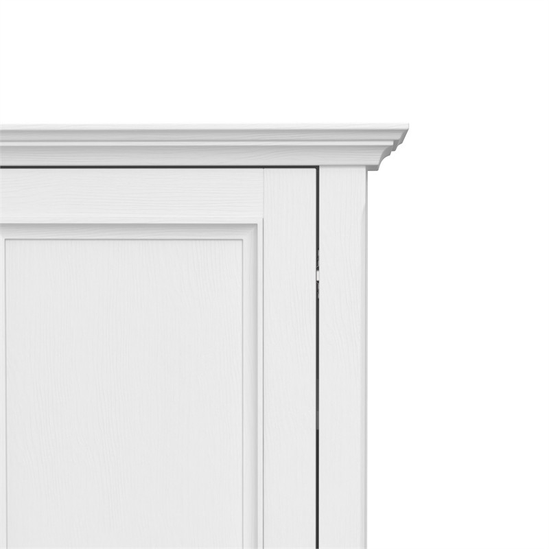 Amherst 37 inch Wide Solid Wood Transitional Medium Storage Cabinet in White