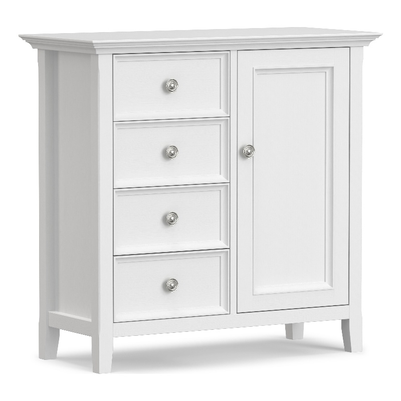 Amherst 37 inch Wide Solid Wood Transitional Medium Storage Cabinet in White