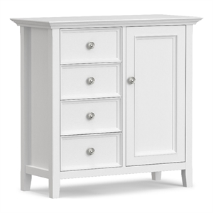 Amherst 37 inch Wide Solid Wood Transitional Medium Storage Cabinet in White