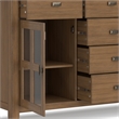 Artisan 54 inch Wide Solid Wood Transitional Sideboard Buffet in Rustic Natural Aged Brown