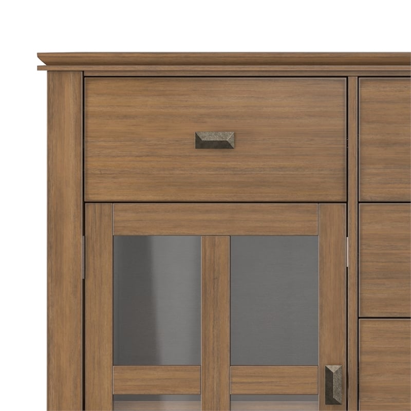 Artisan 54 inch Wide Solid Wood Transitional Sideboard Buffet in Rustic Natural Aged Brown