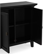 Redmond Wide Solid Wood Transitional Low Storage Cabinet in Black