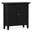 Redmond Wide Solid Wood Transitional Low Storage Cabinet in Black