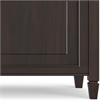 Connaught Wide Solid Wood Traditional Storage Bench in Dark Chestnut Brown