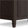 Connaught Wide Solid Wood Traditional Storage Bench in Dark Chestnut Brown