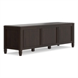 Connaught Wide Solid Wood Traditional Storage Bench in Dark Chestnut Brown