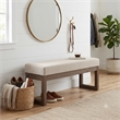 Milltown 54 inch Wide Contemporary Extra Large Ottoman Bench in Platinum