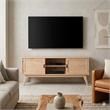 Draper 60 in Solid Wood Low TV Stand in Blonde For TVs up to 65 inch