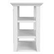 Acadian 14 inch Wide Solid Wood Transitional Narrow Side Table in White