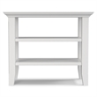 Acadian 14 inch Wide Solid Wood Transitional Narrow Side Table in White