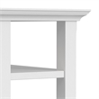 Acadian 14 inch Wide Solid Wood Transitional Narrow Side Table in White