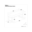 Milltown 36 inch Wide Contemporary Medium Ottoman Bench in Grey