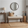 Milltown 36 inch Wide Contemporary Medium Ottoman Bench in Platinum