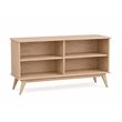 Draper 64 inch x 30 inch Solid Wood Low 4 Shelf Bookcase in Blonde