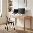 Harper 60 inch Solid Wood Writing Desk with Drawers in Blonde