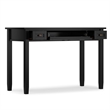 Warm Shaker 48 inch Wide Solid Wood Transitional Desk in Black