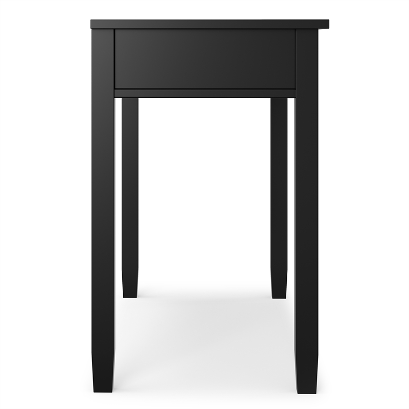 Warm Shaker 48 inch Wide Solid Wood Transitional Desk in Black