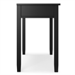Warm Shaker 48 inch Wide Solid Wood Transitional Desk in Black