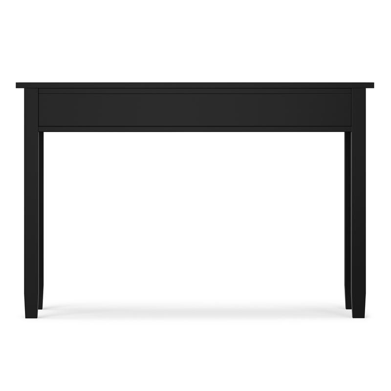 Warm Shaker 48 inch Wide Solid Wood Transitional Desk in Black