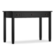 Warm Shaker 48 inch Wide Solid Wood Transitional Desk in Black