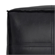 Brody 18 inch Wide Boho Square Pouf in Black Vegan Faux Leather