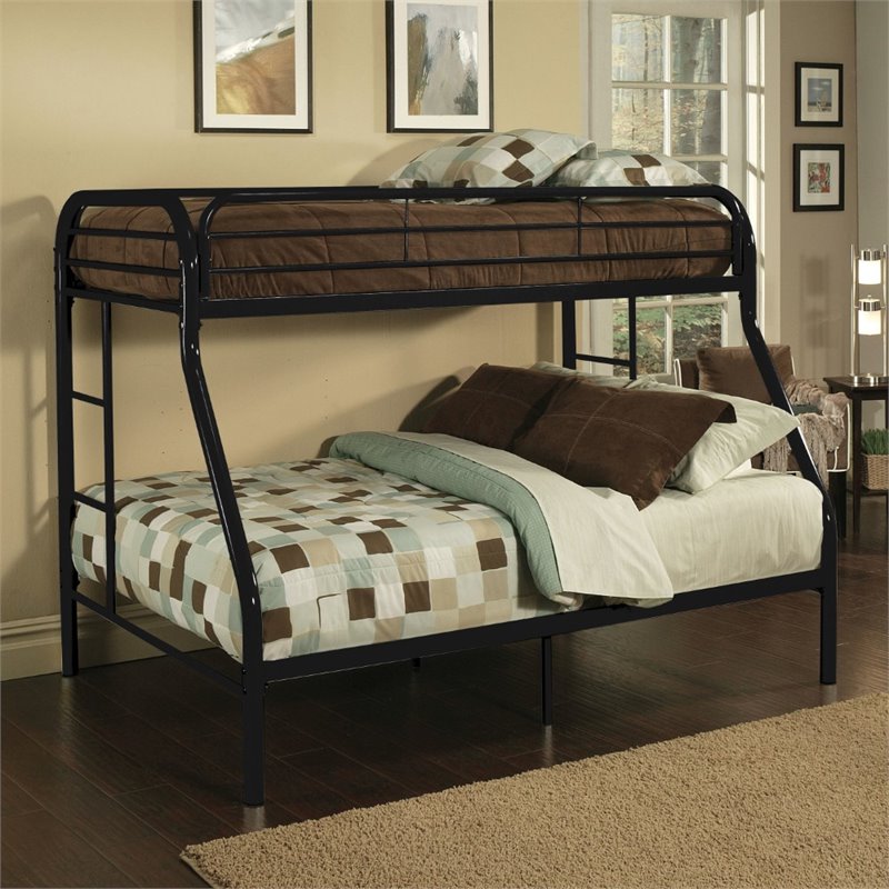 ACME Furniture Tritan Twin XL over Queen Bunk Bed in Black