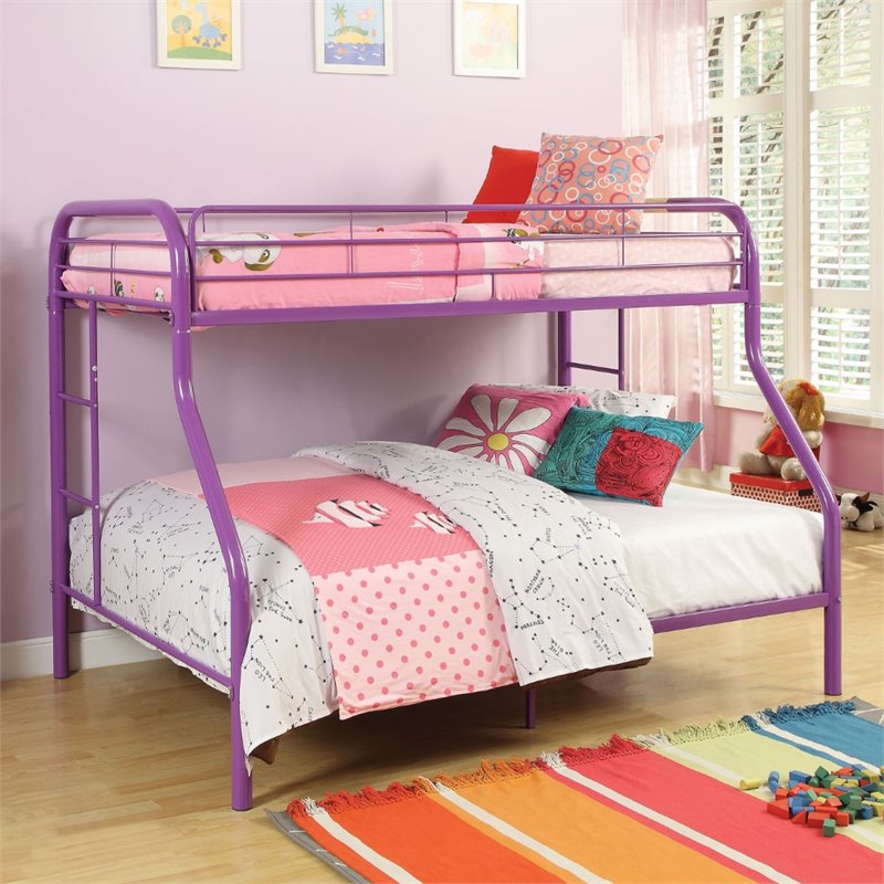 ACME Furniture Tritan Twin over Full Bunk Bed in Purple