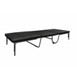 ACME Senon Upholstered Futon Chair with Metal Frame in Silver and Black