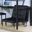ACME Senon Upholstered Futon Chair with Metal Frame in Silver and Black
