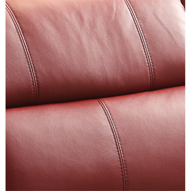 ACME Ricardo Tufted Faux Leather Upholstered Recliner with Power Lift in Red