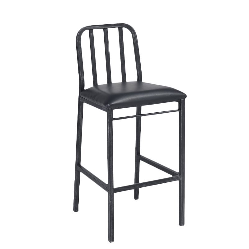 ACME Jodie Faux Leather Upholstered Bar Stool in Antique Black Set of 2