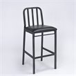 ACME Jodie Faux Leather Upholstered Bar Stool in Antique Black Set of 2