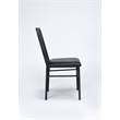 ACME Jodie Faux Leather Upholstered Side Chair in Antique Black Set of 2