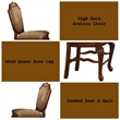 ACME Chateau De Ville Upholstered Wooden Counter Height Chair in Cherry Set of 2