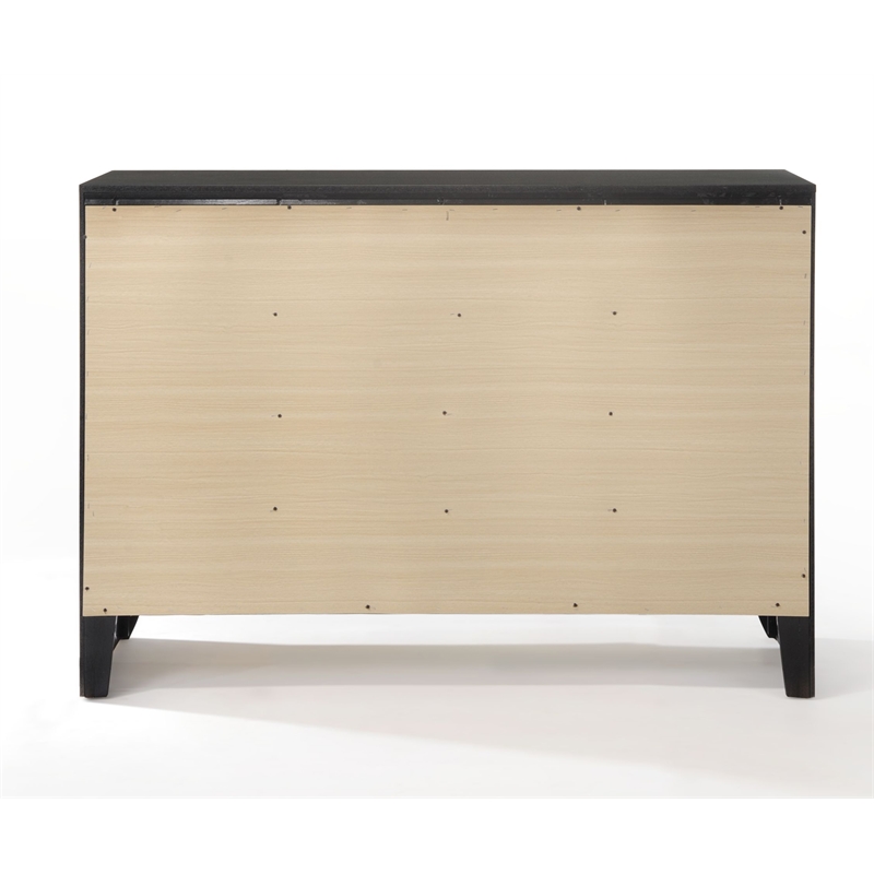 ACME Ireland Rectangular Wood 8-Drawer Storage Dresser in Black