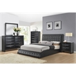 ACME Ireland Rectangular Wood 8-Drawer Storage Dresser in Black