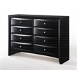 ACME Ireland Rectangular Wood 8-Drawer Storage Dresser in Black