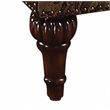 ACME Dreena Rolled Arm Upholstered Chair with 1 Pillow in Brown Faux Leather