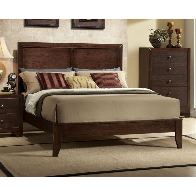 ACME Madison Queen Wooden Panel Bed in Espresso
