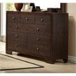 ACME Madison 9-Drawer Transitional Wood Horizontal Dresser in Espresso