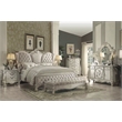 ACME Versailles 2 Drawer Nightstand with Scrolled Leg in Bone White Wood