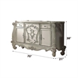 ACME Versailles Wooden 5 Drawer Dresser in Bone and White