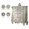 ACME Versailles 5 Drawer Chest in Bone and White